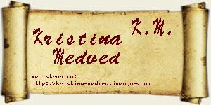 Kristina Medved vizit kartica